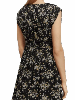 Scotch & Soda V-Neck Sleeveless Mini Dress 15 Scotch & Soda V-Neck Sleeveless Mini Dress -Scotch & Soda 172331 Dandelion 20Black NHD DTL1