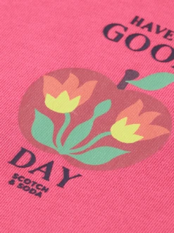 Scotch & Soda Crewneck Artwork Sweatshirt -Scotch & Soda 172376 Pink 20Punch DTL6