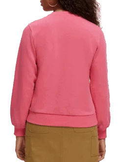 Scotch & Soda Crewneck Artwork Sweatshirt -Scotch & Soda 172376 Pink 20Punch NHD BCK