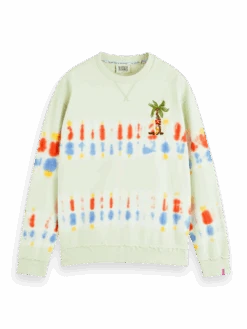 Scotch & Soda Organic Cotton Tie-Dye Sweatshirt 15 Scotch & Soda Organic Cotton Tie-Dye Sweatshirt -Scotch & Soda 172458 Mint 20Tie 20Dye FNT