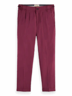 Scotch & Soda Loose Tapered-Fit Pleated Chino -Scotch & Soda 172691 Dahlia FNT
