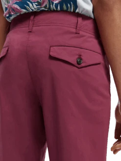 Scotch & Soda Loose Tapered-Fit Pleated Chino -Scotch & Soda 172691 Dahlia NHD DTL1