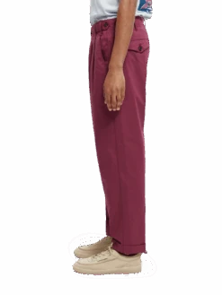 Scotch & Soda Loose Tapered-Fit Pleated Chino -Scotch & Soda 172691 Dahlia NHD SDE