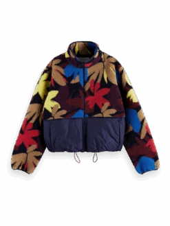 Scotch & Soda Teddy Fleece Anorak Jacket 15 Scotch & Soda Teddy Fleece Anorak Jacket -Scotch & Soda 172704 Flower 20Camo FNT