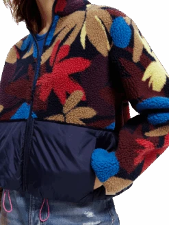 Scotch & Soda Teddy Fleece Anorak Jacket 14 Scotch & Soda Teddy Fleece Anorak Jacket -Scotch & Soda 172704 Flower 20Camo NHD DTL1