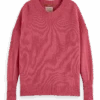 Scotch & Soda Relaxed Fit Wool-Blended Crewneck Sweater -Scotch & Soda 172710 Cherry 20Pie 20Melange FNT