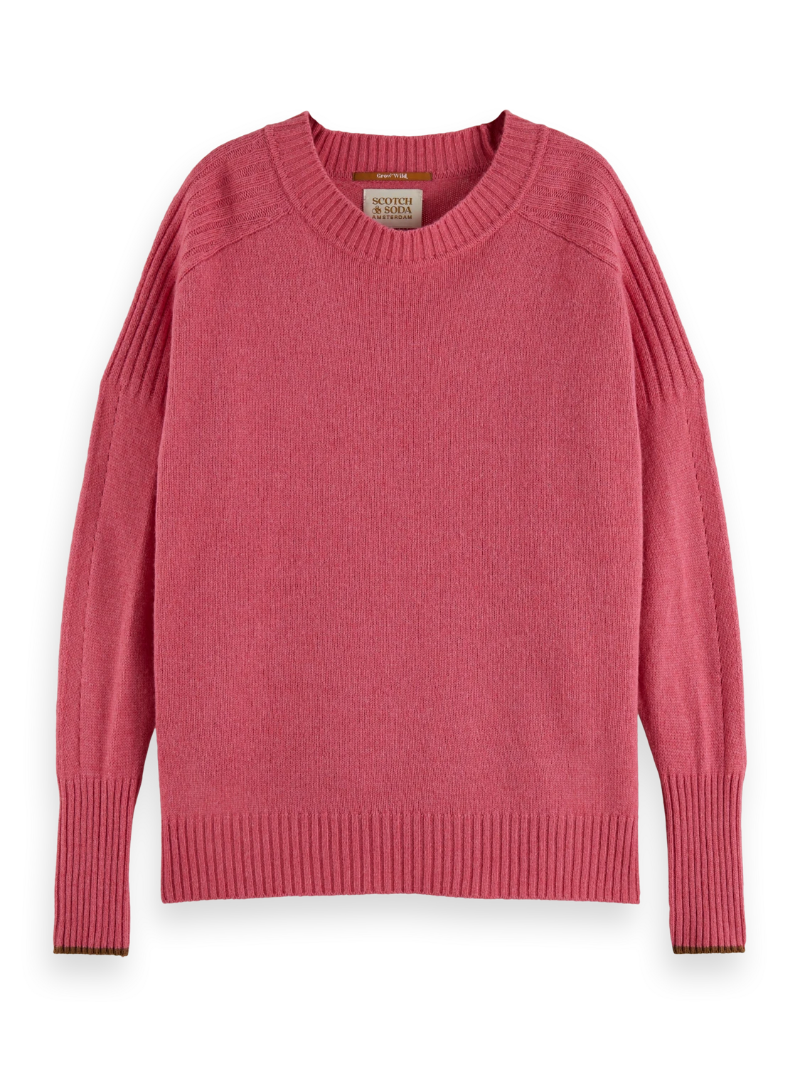 Scotch & Soda Relaxed Fit Wool-Blended Crewneck Sweater 3 Scotch & Soda Relaxed Fit Wool-Blended Crewneck Sweater