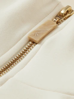 Scotch & Soda Half-Zip Trumpet-Sleeved Sweatshirt -Scotch & Soda 172737 Vanilla 20White DTL6