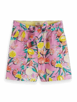 Scotch & Soda High-Rise Mid-Length Shorts 16 Scotch & Soda High-Rise Mid-Length Shorts -Scotch & Soda 172793 Citrus 20Squash 20Orchid FNT