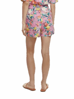 Scotch & Soda High-Rise Mid-Length Shorts 14 Scotch & Soda High-Rise Mid-Length Shorts -Scotch & Soda 172793 Citrus 20Squash 20Orchid NHD BCK