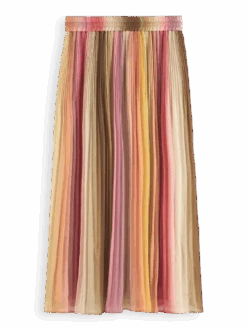 Scotch & Soda Pleated Midi Skirt -Scotch & Soda 172806 Rainbow 20Ombre BCK
