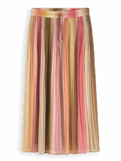 Scotch & Soda Pleated Midi Skirt -Scotch & Soda 172806 Rainbow 20Ombre FNT