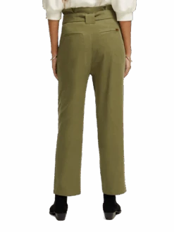 Scotch & Soda Daisy High-Rise Paper Bag Pant -Scotch & Soda 172816 Army NHD BCK