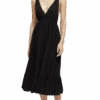 Scotch & Soda Smocked Midi Strap Dress -Scotch & Soda 172819 Black NHD CRP