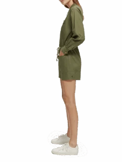 Scotch & Soda Long-Sleeved Utility Playsuit -Scotch & Soda 172820 Olive 20Green NHD SDE