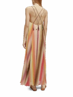 Scotch & Soda Pleated Maxi Strap Dress 14 Scotch & Soda Pleated Maxi Strap Dress -Scotch & Soda 172821 Rainbow 20Ombre NHD BCK