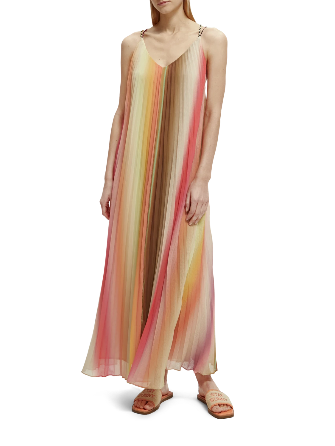 Scotch & Soda Pleated Maxi Strap Dress 4 Scotch & Soda Pleated Maxi Strap Dress - Image 2