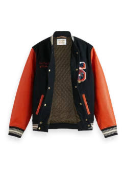 Scotch & Soda Leather College Bomber 9 Scotch & Soda Leather College Bomber -Scotch & Soda 172878 0002 3 85e26449 6f53 4fc1 b1aa 18fcf429a9be