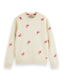 Scotch & Soda Allover Embroidered Sweatshirt