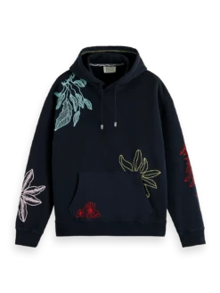 Scotch & Soda Floral Embroidery Hoodie