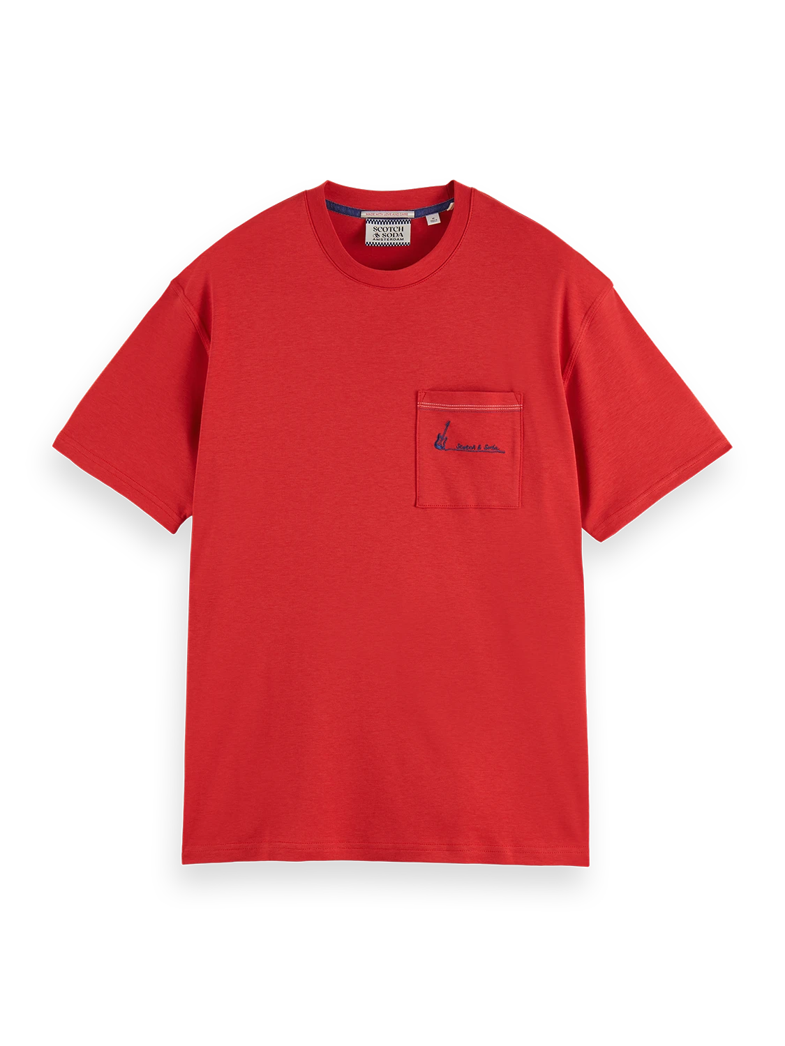 Scotch & Soda Guitar Embroidered Pocket T-Shirt 3 Scotch & Soda Guitar Embroidered Pocket T-Shirt