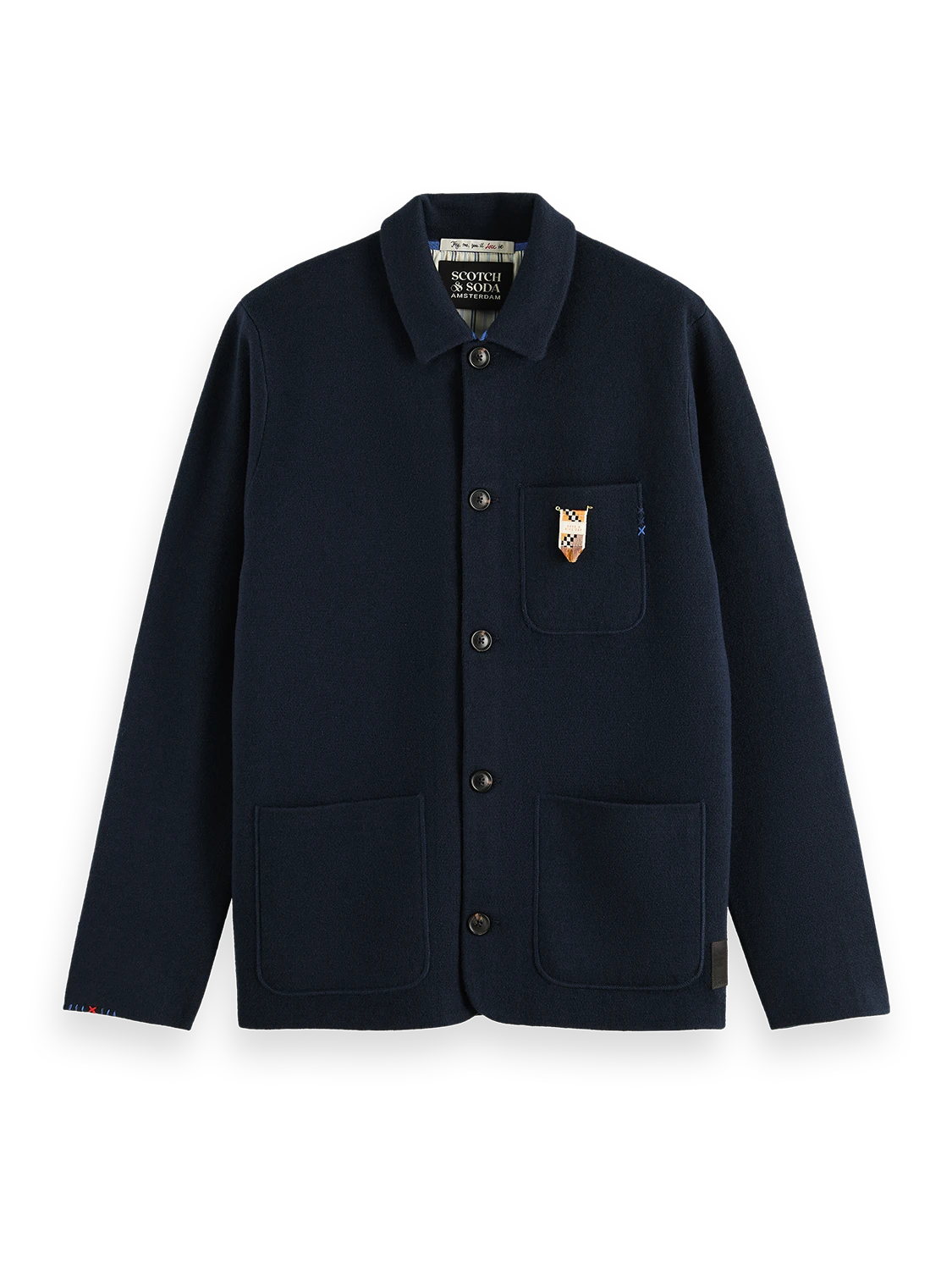 Scotch & Soda Wool-Blend Knitted Worker Jacket 3 Scotch & Soda Wool-Blend Knitted Worker Jacket