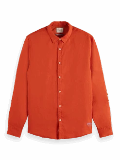 Scotch & Soda Linen Shirt With Sleeve Roll-Up -Scotch & Soda 173077 6207 3 ea7ebd07 6e3c 4b65 96e0 cc50522c9622