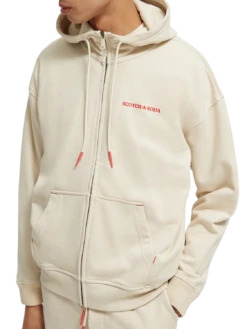 Scotch & Soda Unisex Organic Cotton Zip-Thru Hoodie -Scotch & Soda 173097 0135 5 1d124e3e e50d 4315 b51c 30acdec92e2a