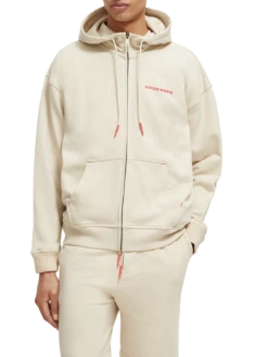 Scotch & Soda Unisex Organic Cotton Zip-Thru Hoodie -Scotch & Soda 173097 0135 8 30a64921 0472 4123 9241 5e402a4d0514