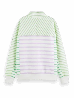 Scotch & Soda Relaxed Fit Half-Zip Sweatshirt 15 Scotch & Soda Relaxed Fit Half-Zip Sweatshirt -Scotch & Soda 173102 Striped BCK