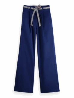 Scotch & Soda Rose Pleated High-Rise Wide Leg Workwear Pant