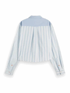 Scotch & Soda Cropped Boxy Fit Shirt 15 Scotch & Soda Cropped Boxy Fit Shirt -Scotch & Soda 173177 Sea 20Blue BCK