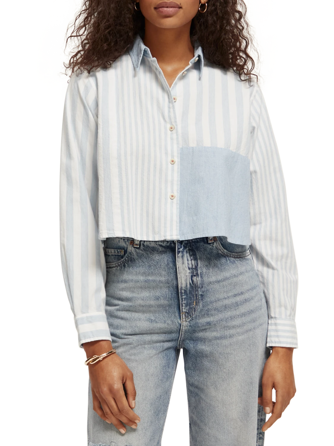Scotch & Soda Cropped Boxy Fit Shirt 3 Scotch & Soda Cropped Boxy Fit Shirt