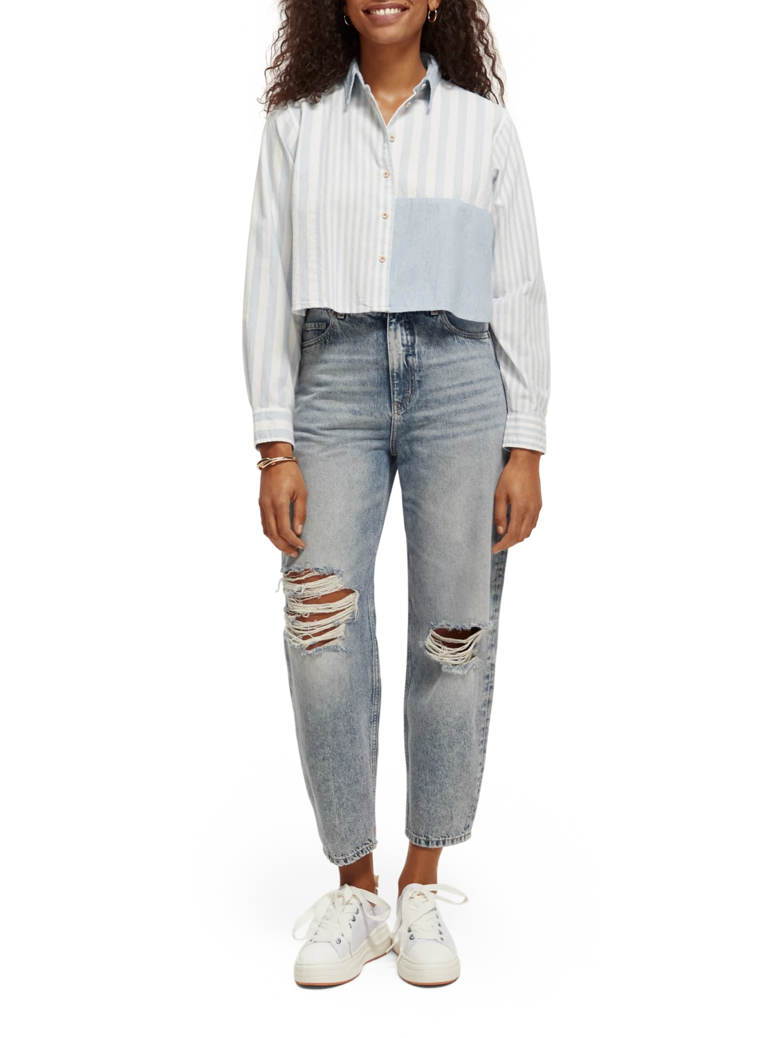 Scotch & Soda Cropped Boxy Fit Shirt 4 Scotch & Soda Cropped Boxy Fit Shirt - Image 2