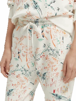 Scotch & Soda Mid-Rise Printed Sweatpants 14 Scotch & Soda Mid-Rise Printed Sweatpants -Scotch & Soda 173180 Wilder 20White NHD DTL1