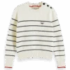 Scotch & Soda Button Shoulder Striped Pullover -Scotch & Soda 173346 0003 1 c19e5262 4f68 46cf 83ed a5ac01f54443