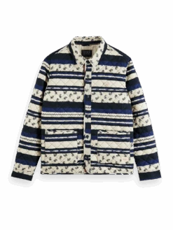 Scotch & Soda Quilted Allover Printed Shirt Jacket