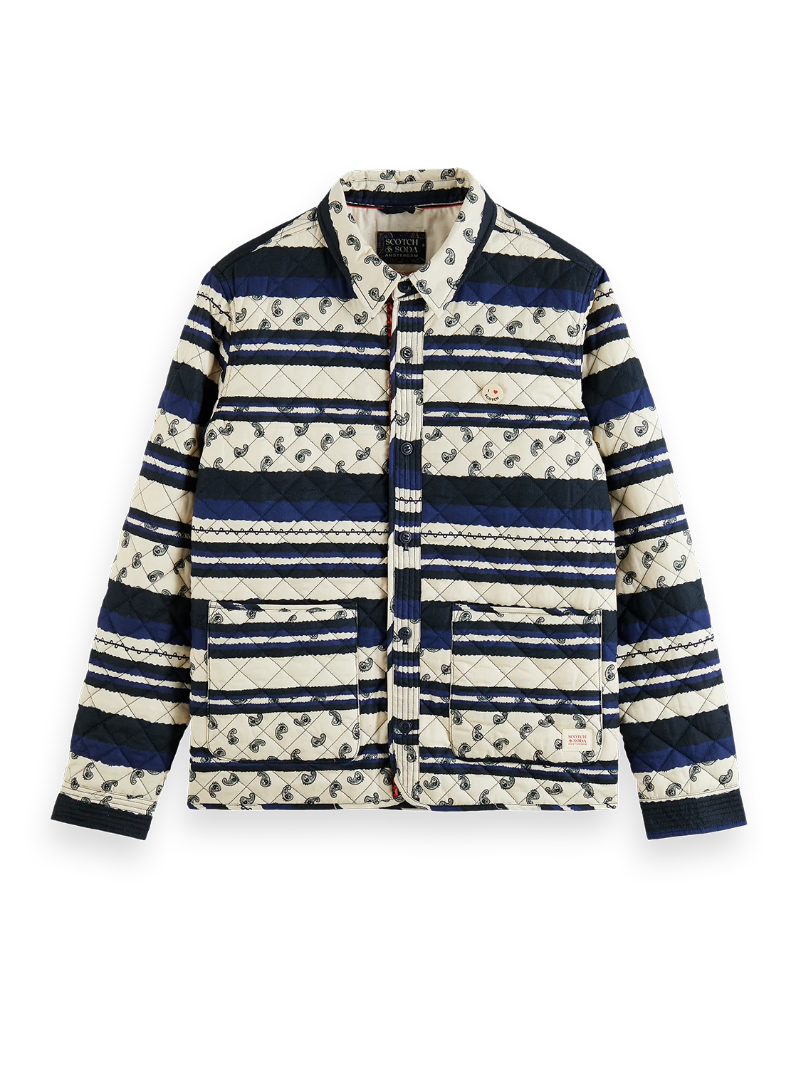 Scotch & Soda Quilted Allover Printed Shirt Jacket 3 Scotch & Soda Quilted Allover Printed Shirt Jacket