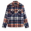Scotch & Soda Brushed Wool-Blend Checked Overshirt