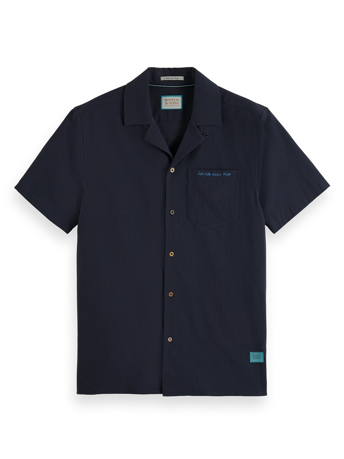 Scotch & Soda Crinkle Cotton Back-Embroidery Shirt 3 Scotch & Soda Crinkle Cotton Back-Embroidery Shirt