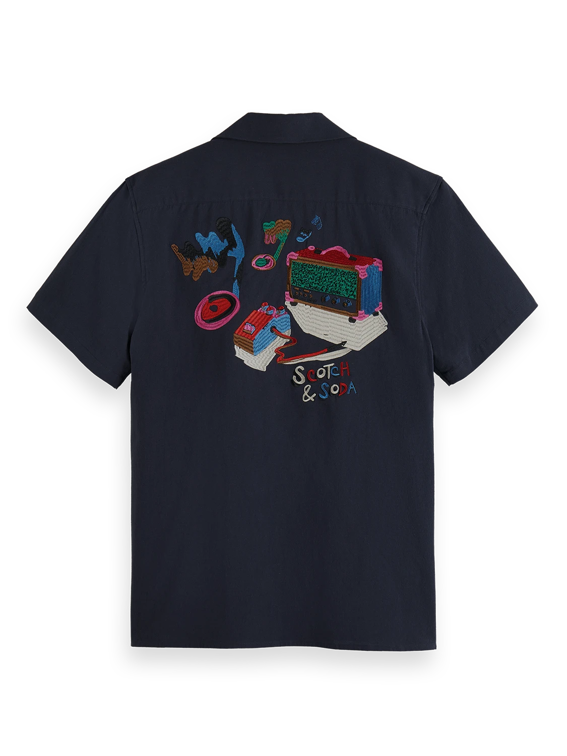 Scotch & Soda Crinkle Cotton Back-Embroidery Shirt 4 Scotch & Soda Crinkle Cotton Back-Embroidery Shirt - Image 2