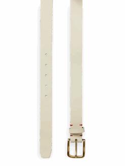 Scotch & Soda Recycled Leather Belt With Printed Backside