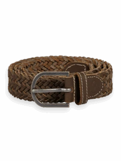 Scotch & Soda Braided Leather & Suede Belt