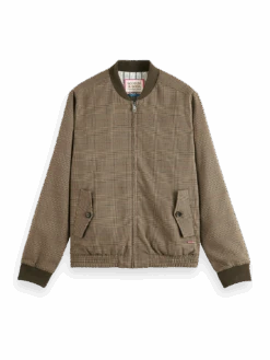 Scotch & Soda Check Bomber Jacket