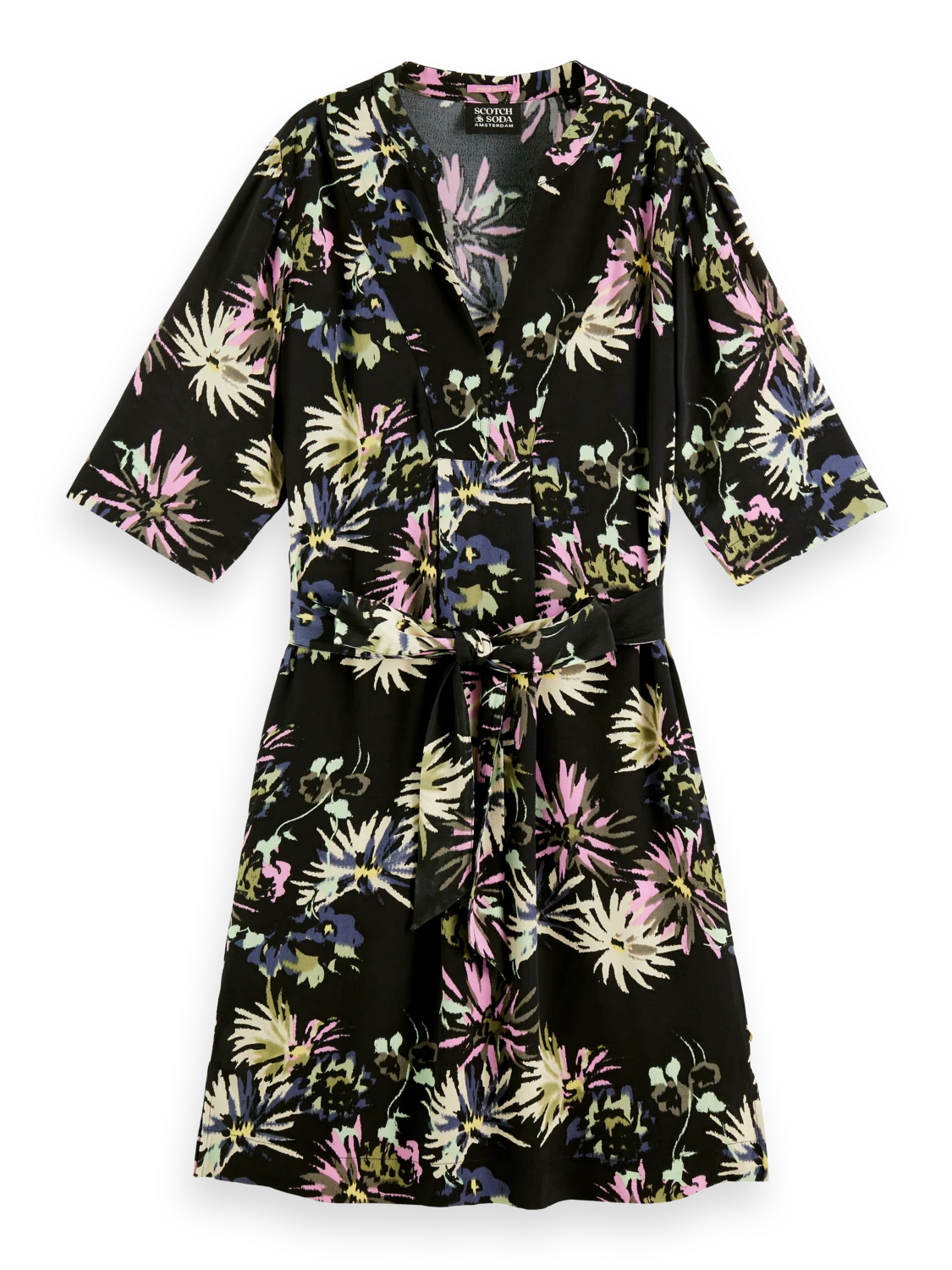 Scotch & Soda Printed V-Neck Midi Dress 7 Scotch & Soda Printed V-Neck Midi Dress - Image 5