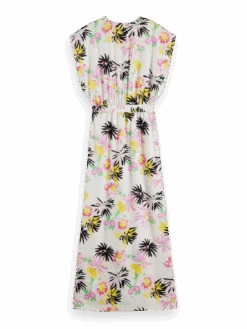 Scotch & Soda Printed V-Neck Maxi Dress 16 Scotch & Soda Printed V-Neck Maxi Dress -Scotch & Soda 174361 Aster 20White BCK