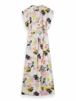 Scotch & Soda Printed V-Neck Maxi Dress 15 Scotch & Soda Printed V-Neck Maxi Dress -Scotch & Soda 174361 Aster 20White FNT