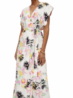 Scotch & Soda Printed V-Neck Maxi Dress 14 Scotch & Soda Printed V-Neck Maxi Dress -Scotch & Soda 174361 Aster 20White NHD DTL1