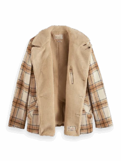 Scotch & Soda Wool Blend Teddy Lined Peacoat -Scotch & Soda 174394 6745 DTL1 aba81aa6 d5b7 4306 b6f5 41299017c864