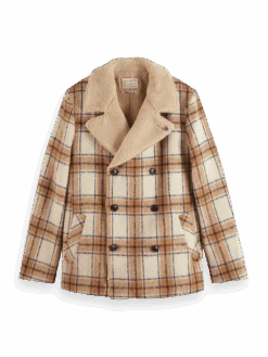 Scotch & Soda Wool Blend Teddy Lined Peacoat -Scotch & Soda 174394 6745 FNT 3b6be883 30ee 459a a922 990ab64b4b6d